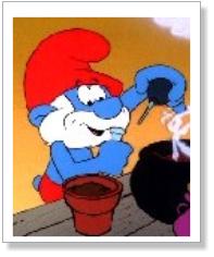 The Smurfs - Papa Smurf mixing potions