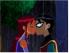 Teen Titans - Starfire And Robin Kiss At Last