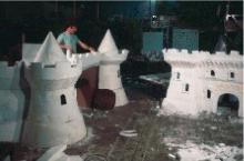 John Jelly making the set of Cloppa Castle