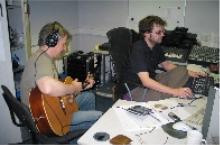 Summerton Mill - Pete (Left) and Ed (right) Recording the Music